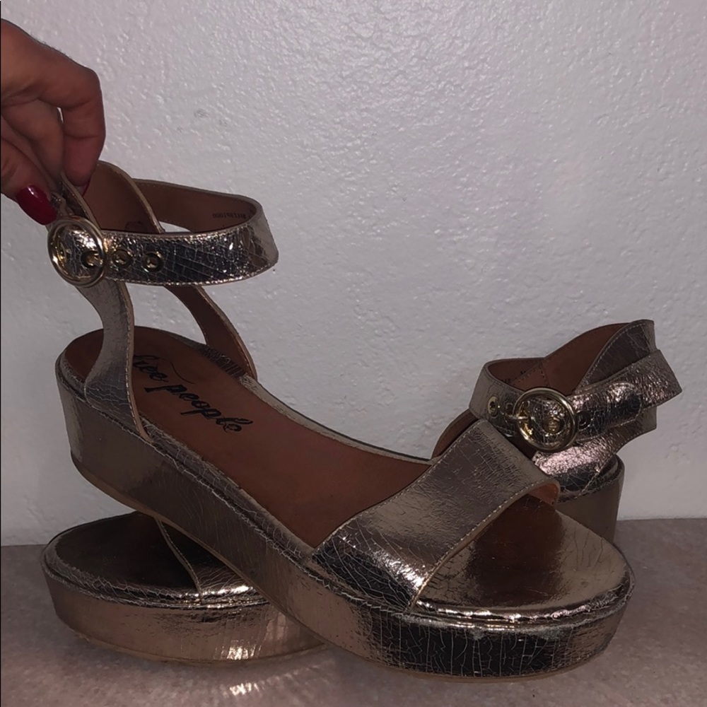 Metallic Platform Sandals